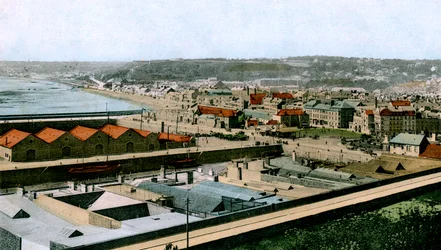 Celkový pohled na St Helier, Jersey, 1906