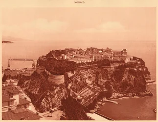 Celkový pohled na Monacké knížectví, 1930.