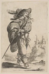 Gentleman držící meč, 1629.