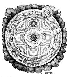 Geocentrický nebo na Zemi zaměřený vesmír, c1617