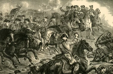 Jiří II, v bitvě u Dettingenu, 27. června 1743, 1890.