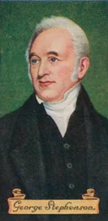 George Stephenson, převzato ze série cigaretových karet, 1935