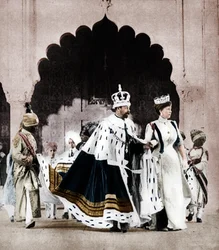 George V a Queen Mary v Dillí, Indie, 1911, 1935.