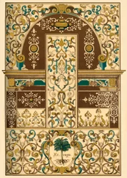 Německá renesanční nástropní a nástěnná malba, 1898.