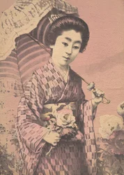 Dívka nesoucí slunečník, ca. 1900