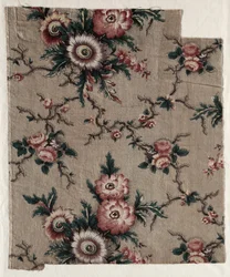 Glazovaný fragment Chintz, c. 1840.