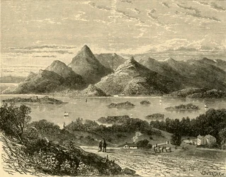 Glengariff Harbour a Bantry Bay z hotelu Eccles, 1898.