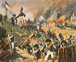 Gneisenau a Nettelbeck na hradbách Kolberg, 1807, 1936.