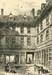 Goldsmiths House, Green Arbor Court, asi 1800, c1872.