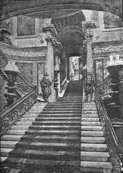 Velké schodiště, Buckinghamský palác, 1890