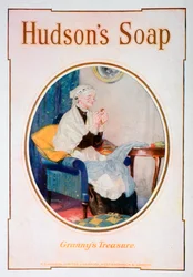 Poklad babičky, reklama na mýdlo Hudsons, 1918