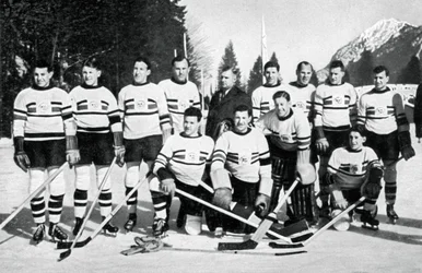 Hokejový tým Velké Británie, Zimní olympijské hry, Garmisch-Partenkirchen, Německo, 1936