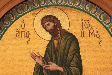 Řecká ortodoxní ikona zobrazující svatého Jana Křtitele Thessaloniki Řecko