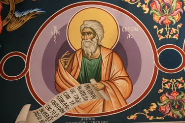 Řecká ortodoxní ikona zobrazující Saint Sophonias Thessalonikique Řecko