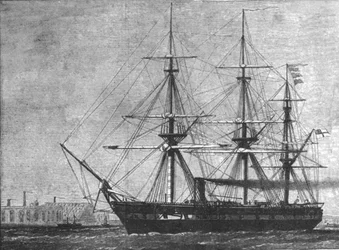 H.M.S. Challenger, pověřený pro její... plavbu na Deep Sea Exploration, 1872, 1901.