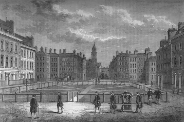 Hanover Square, Westminster, Londýn, v roce 1750, c1800 1878