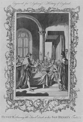 Henry II podával první jídlo na stůl svého syna Henryho, 1773.