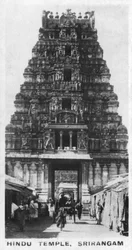 Hinduistický chrám, Srirangam, Indie, c1925