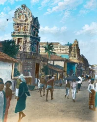Hinduistický chrám v Pettah, Colombo, Ceylon