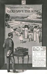 Reklama na jeho Masters Voice, 1911.
