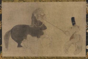 Kůň a obsluha, období Momoyama, 1568-1615.