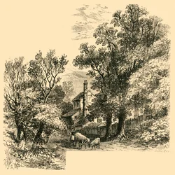 Dům na Craven Hill v roce 1760, c1876.