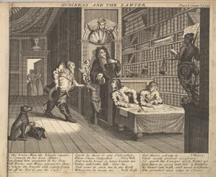 Hudibras and the Lawyer Plate 12: Illustrations to Samuel Butlers Hudibras, 1725-30.