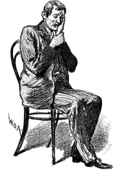 Hypnotický subjekt trpící imaginární bolestí zubů, 1891