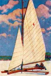 Lední jachting ve Švédsku, c1928.