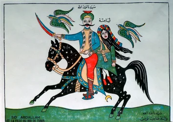 Ilustrace Sidi Abdallah a dcery krále Tunisu