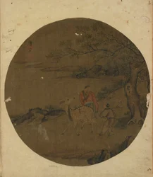 Nesmrtelný, jelen a chlapec, dynastie Ming, 16.–17. století.