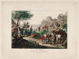 Císařská ruská kavalérie na pochodu, 1813