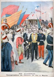 Inaugurace železnice, Saida, Alžírsko, 1900