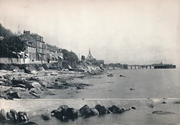 Innellan - Zobrazení Rocky Beach a Steamboat Pier, 1895
