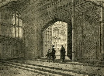Interiér kaple Jindřicha VII., 1881.