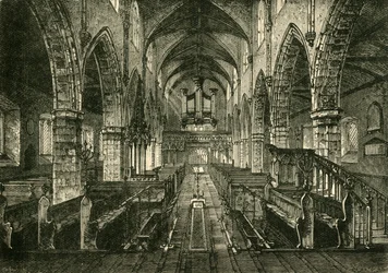 Interiér katedrály Londonderry, 1898.