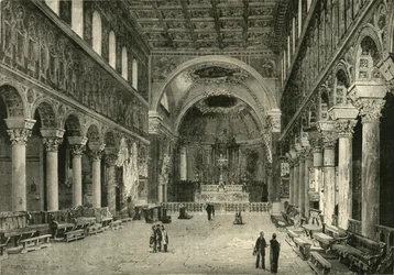 Interiér San Apollinare Nuovo, Ravenna, 1890.