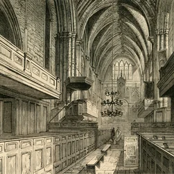 Interiér kostela St. Saviors, c1878.
