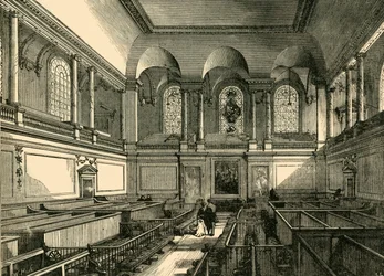 Interiér kaple Foundling Hospital, c1876.