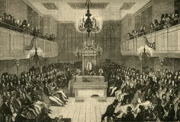 Interiér Dolní sněmovny, 1834, 1881.