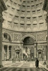 Interiér Pantheonu v Římě obnoven, 1890.