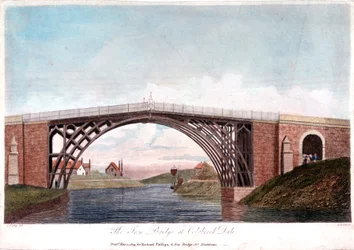 Železný most přes řeku Severn v Ironbridge, Coalbrookdale, Anglie, postavený 1779 1809