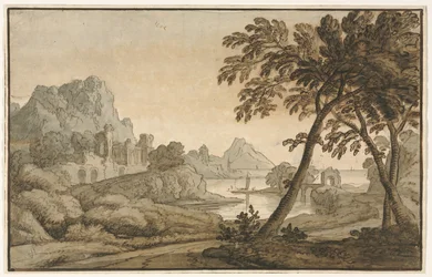 Italská krajina, 1700s.