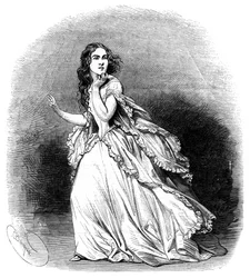 Jenny Lind, sopranistka známá jako Švédský slavík, 1848