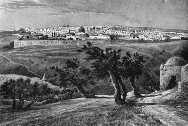 Jeruzalém, z Olivetské hory, 1902