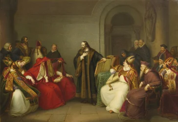 Jan Hus před koncilem v Kostnici, konec 19. století