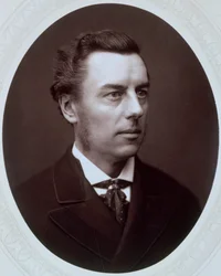 Joseph Chamberlain , britský liberální politik, c1885.