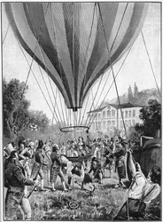 Joseph Louis Gay-Lussac při výstupu balónem z Paříže, 14. září 1804 1910