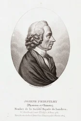 Joseph Priestley , anglicko-americký teolog a chemik, c 1780