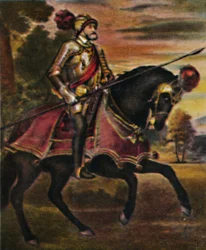 Císař Karel V. 1500-1558. - Obraz od Tiziana, 1934.